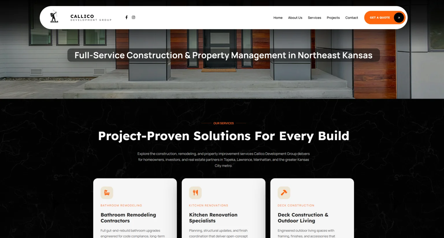 Callico Development Group website preview